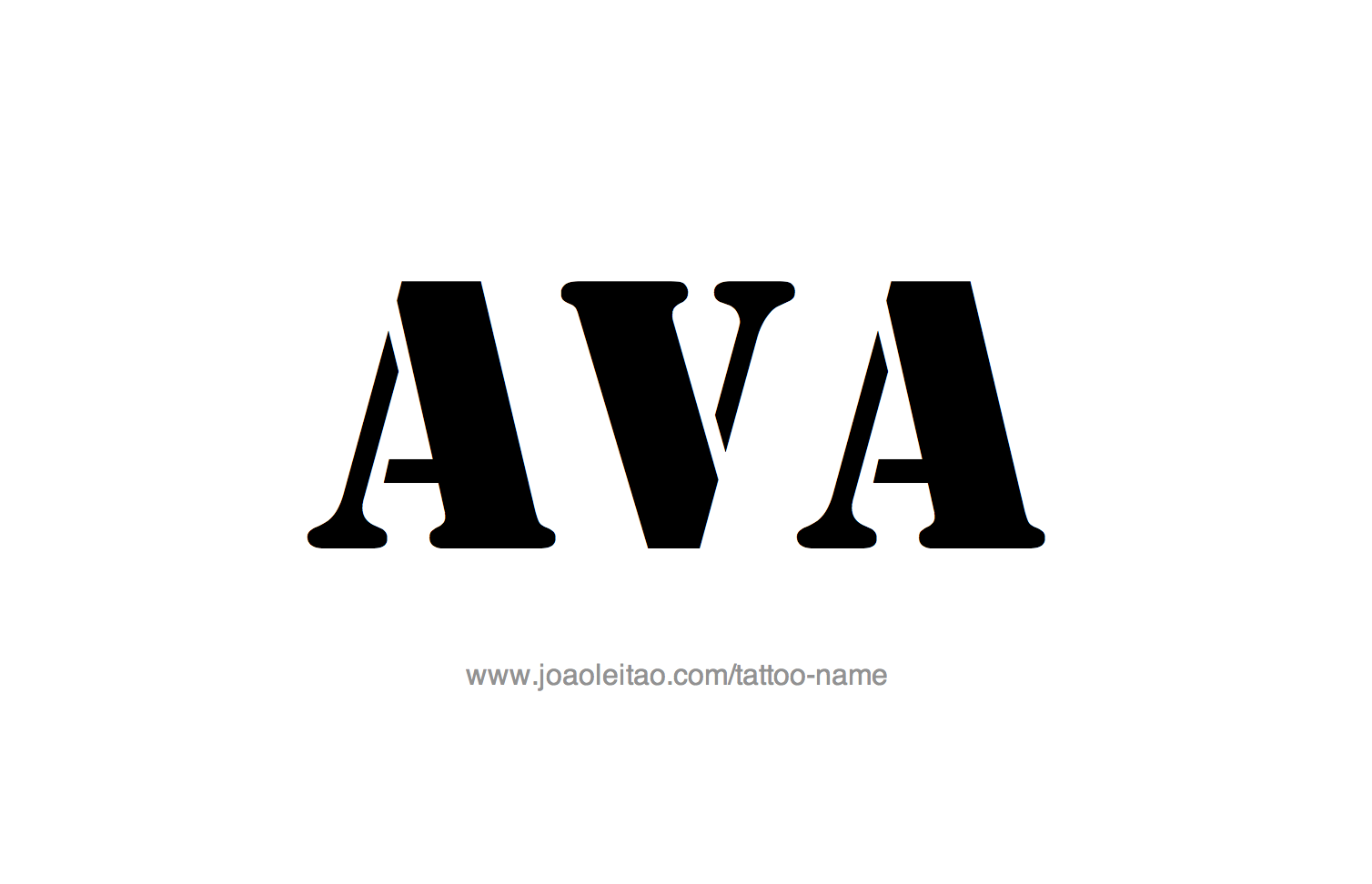 Tattoo Design Name Ava 