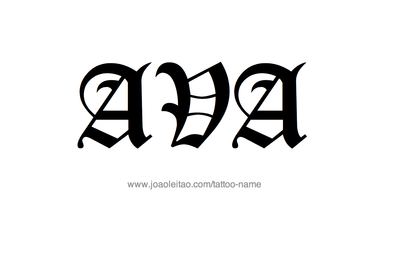 Tattoo Design Name Ava 