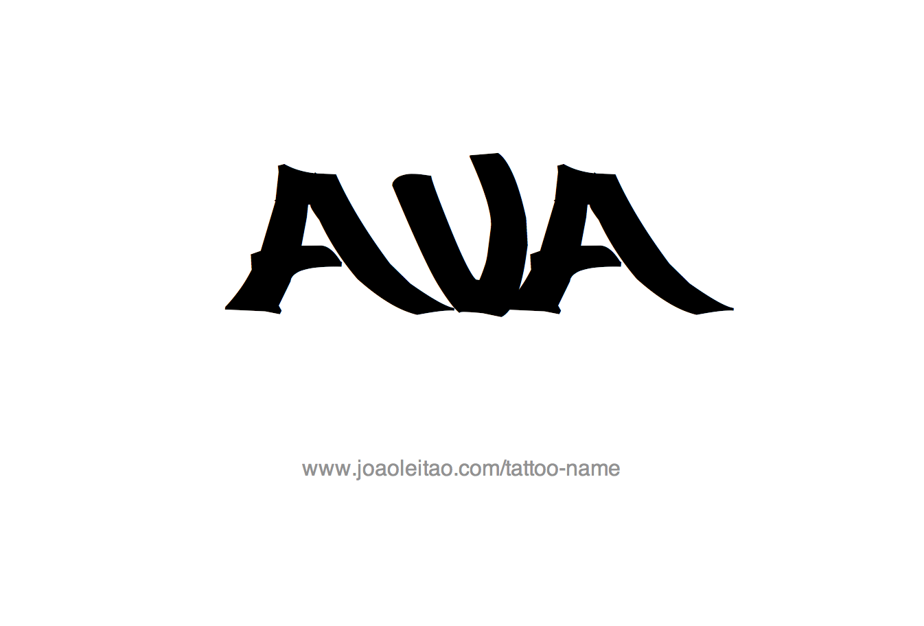 Tattoo Design Name Ava 