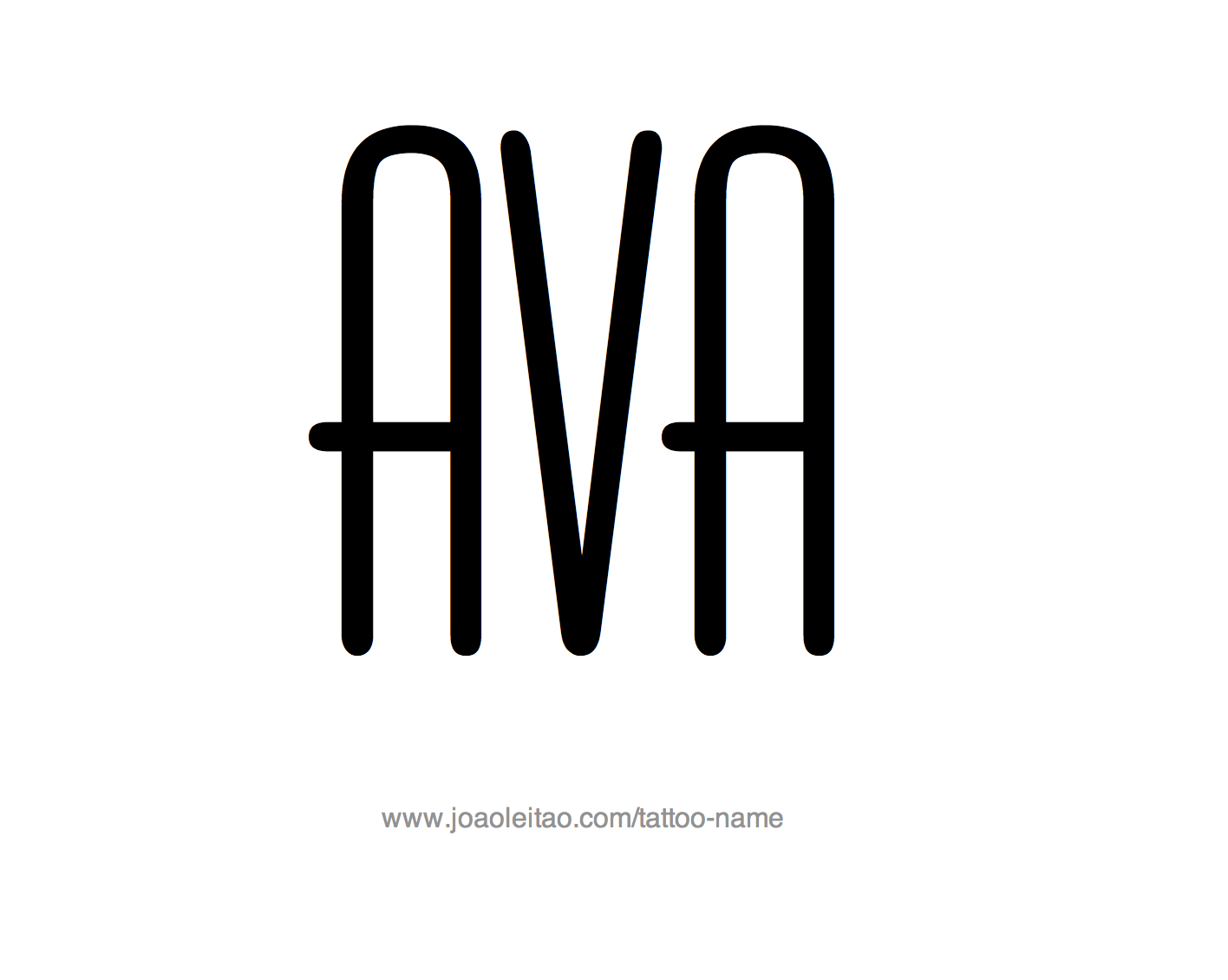 Tattoo Design Name Ava 