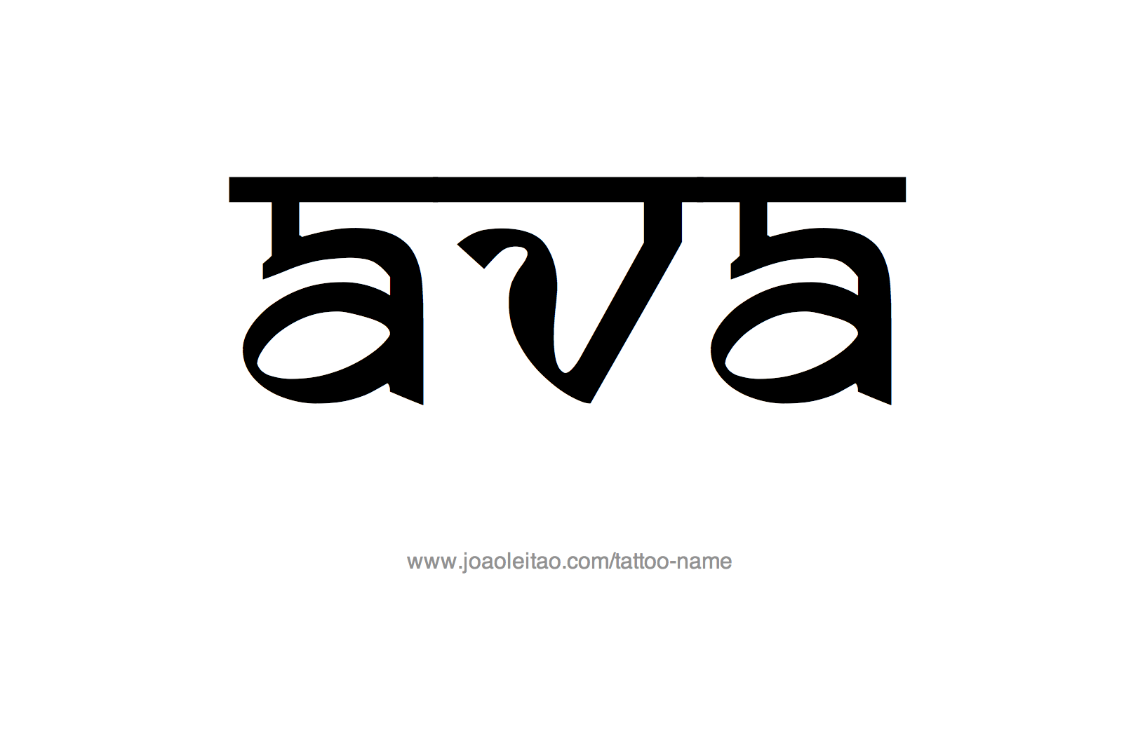 Tattoo Design Name Ava 