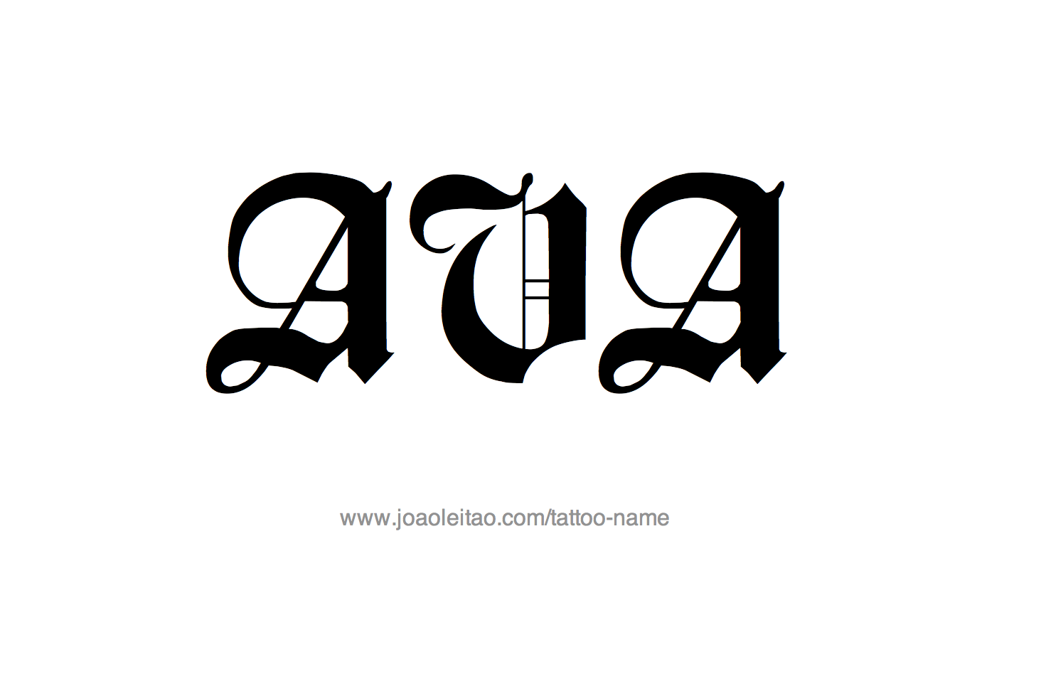 Tattoo Design Name Ava 