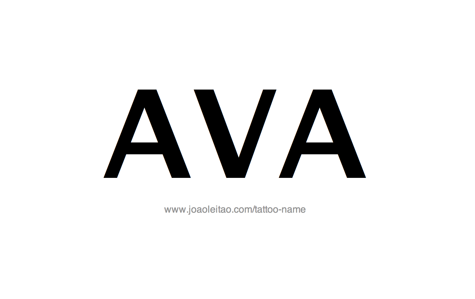 Tattoo Design Name Ava 