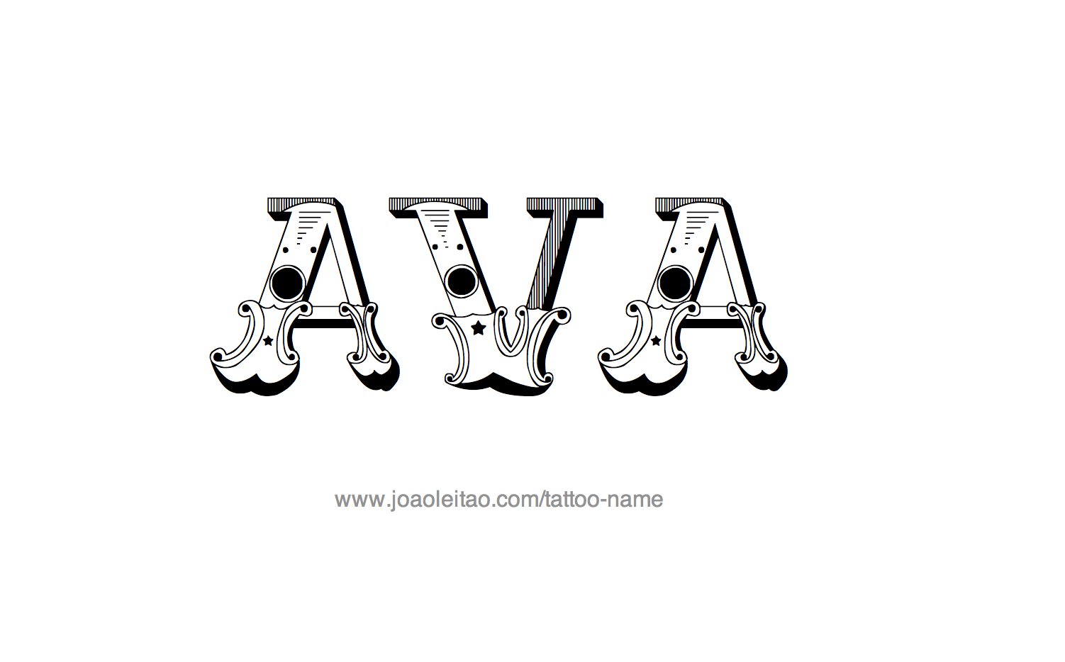 Tattoo Design Name Ava 