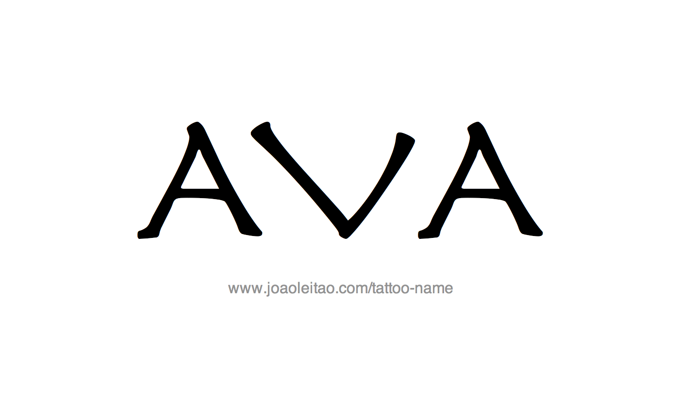 Tattoo Design Name Ava 