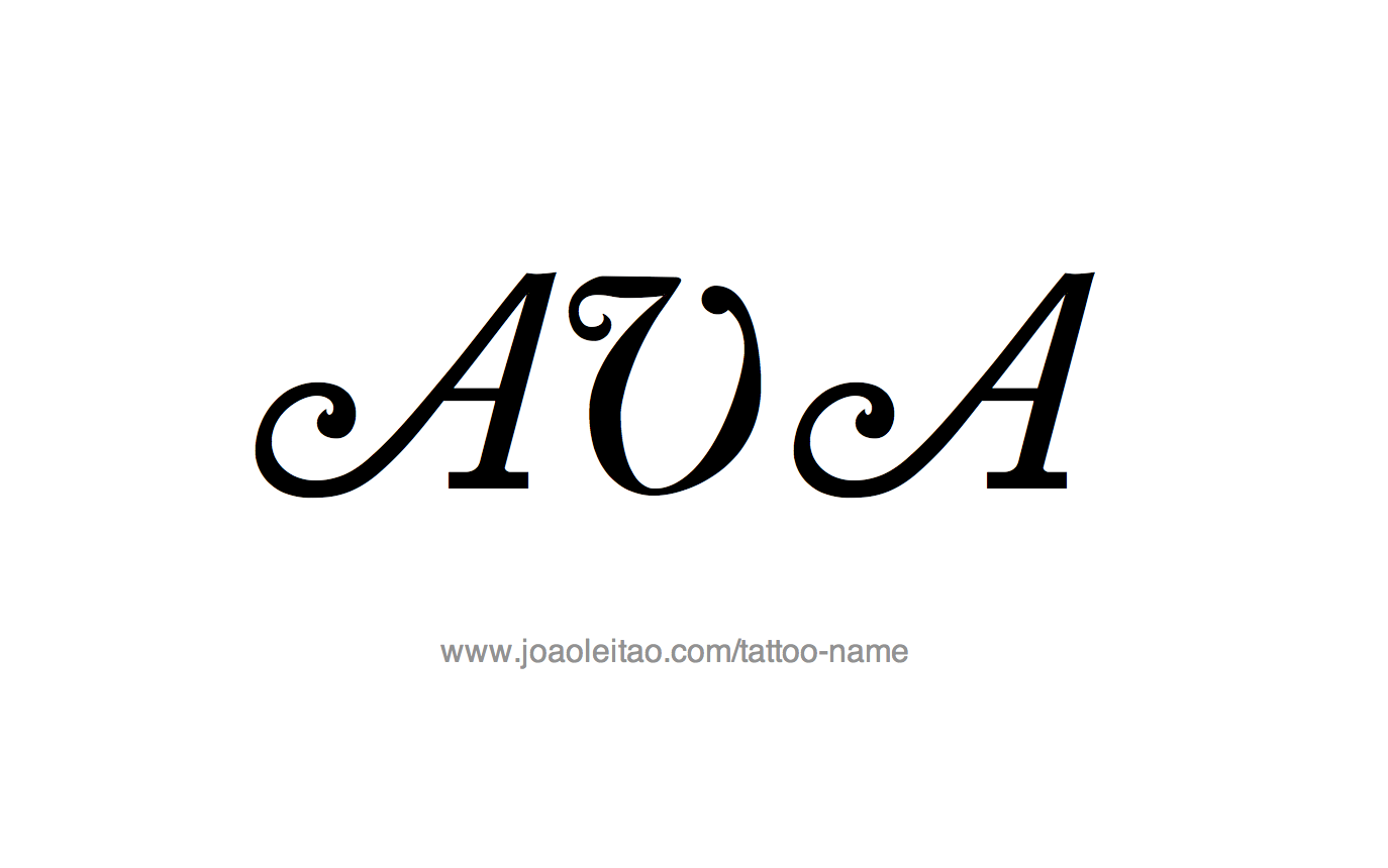 Tattoo Design Name Ava 