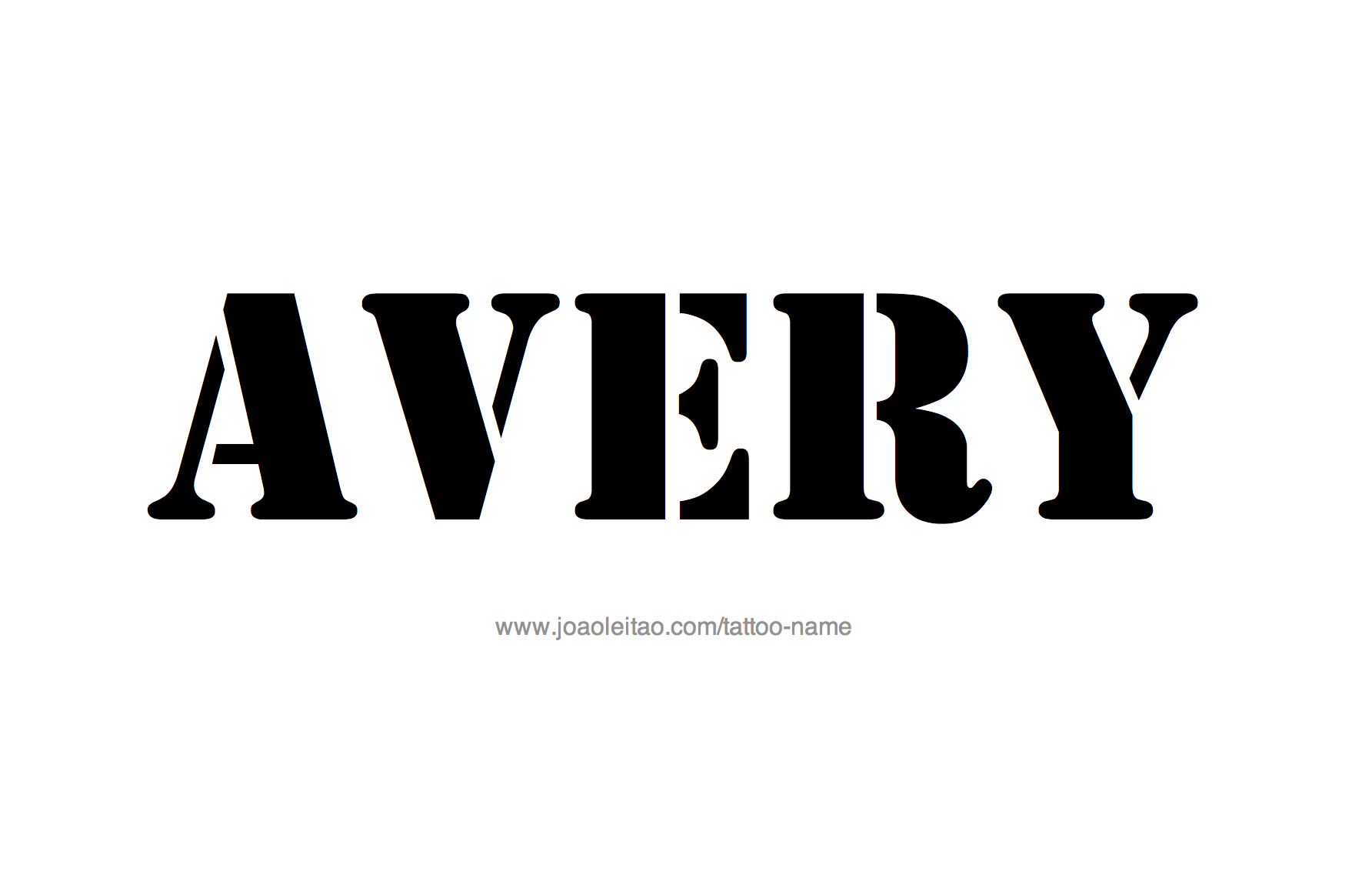 Tattoo Design Name Avery 