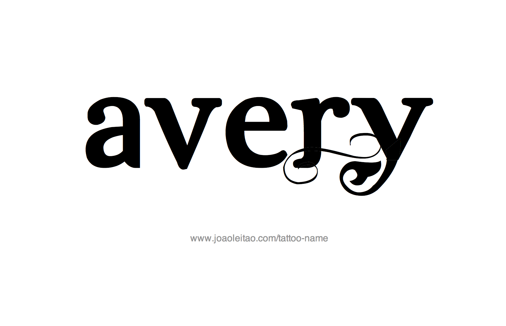 Tattoo Design Name Avery 