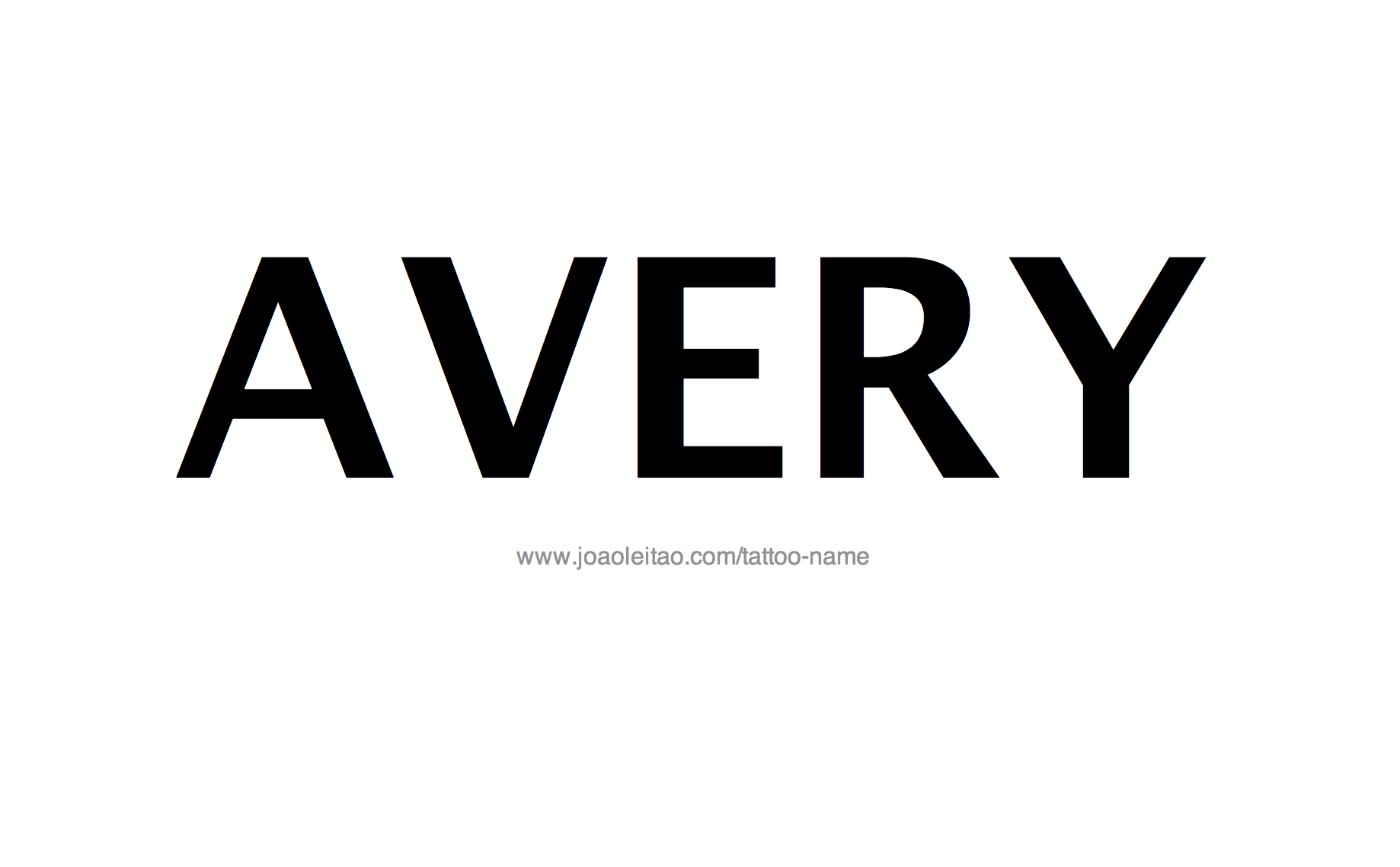 Tattoo Design Name Avery 