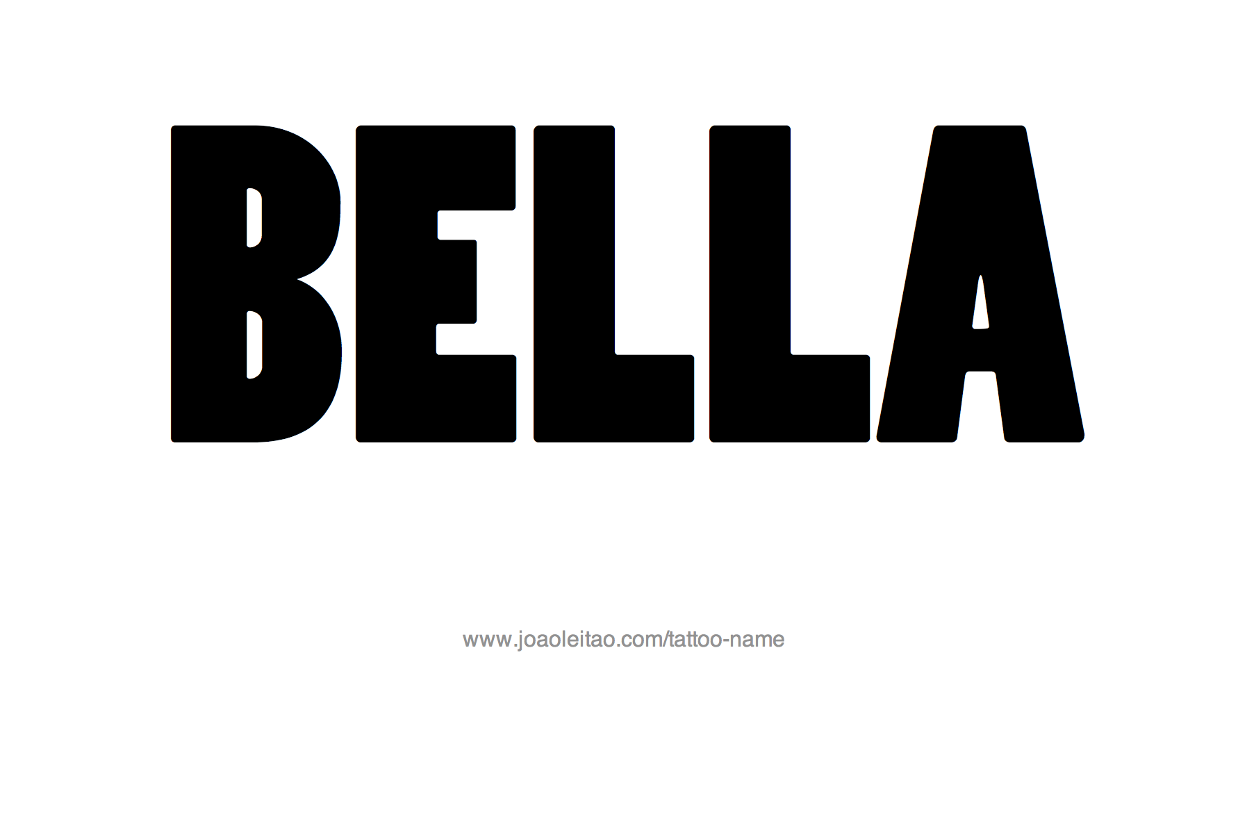 Tattoo Design Name Bella 