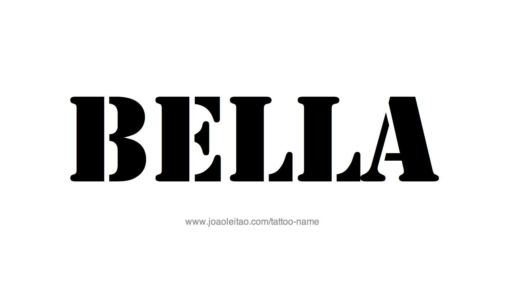 Tattoo Design Name Bella 