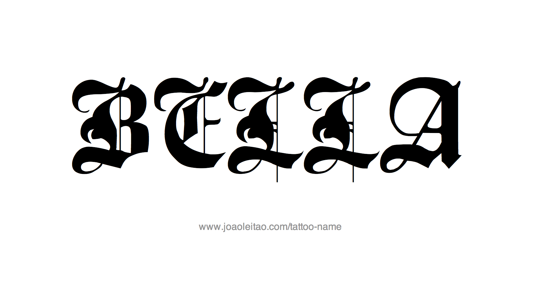 Tattoo Design Name Bella 