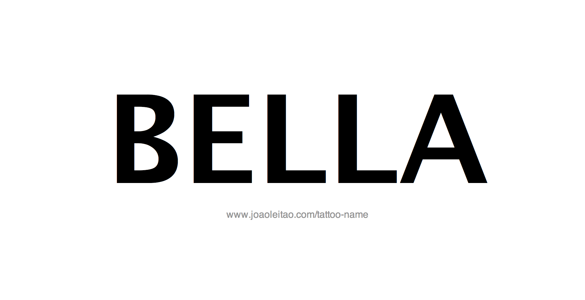 Tattoo Design Name Bella 