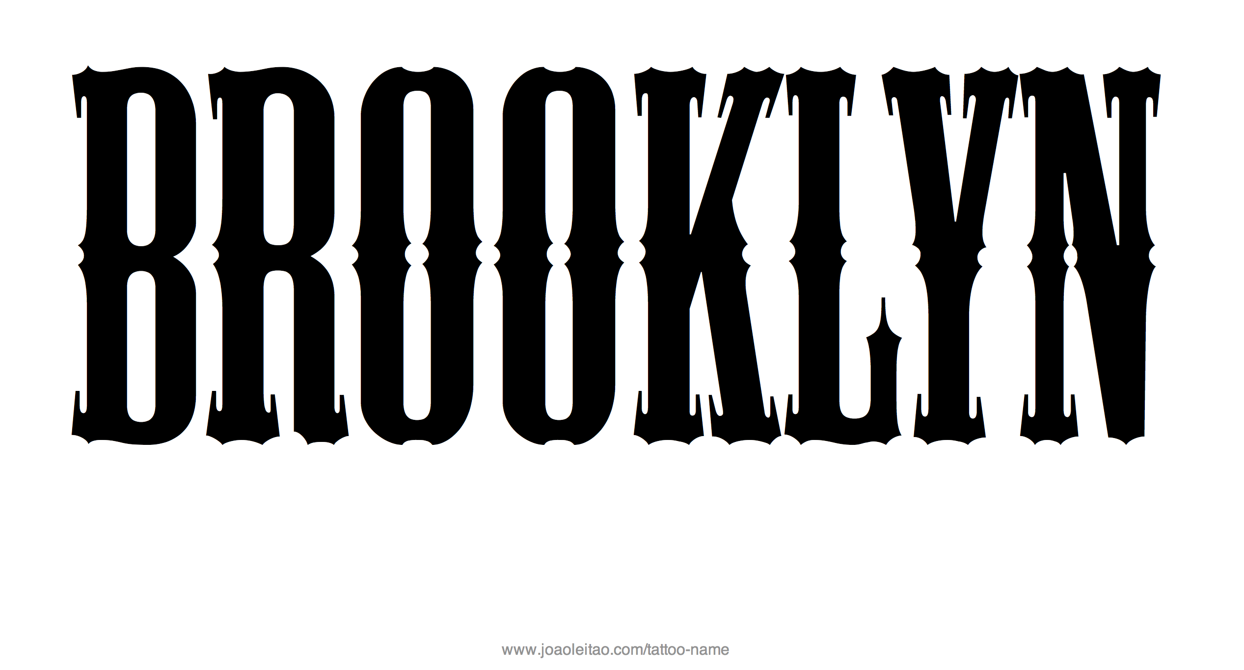 Brooklyn Name Tattoo Designs