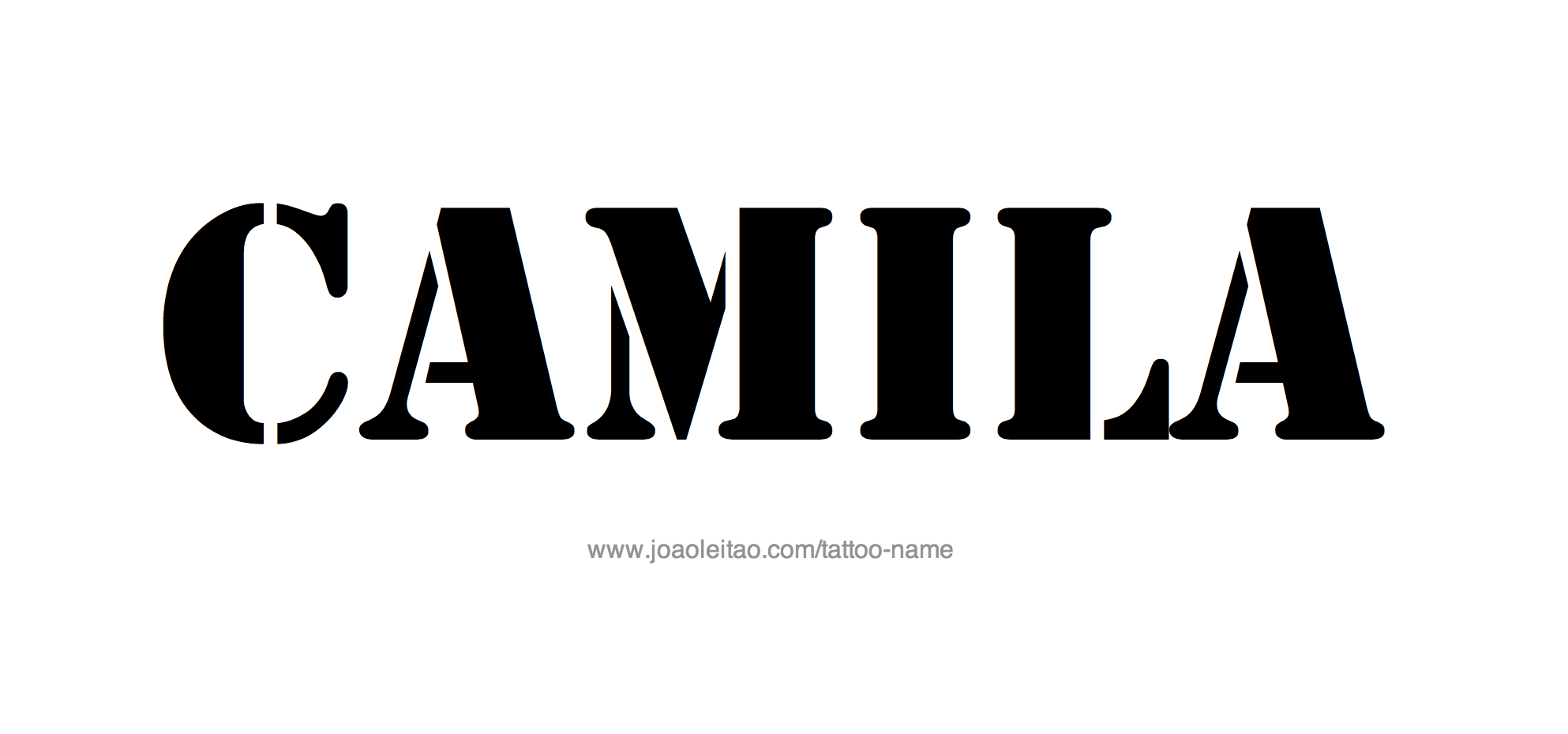 Tattoo Design Name Camila 