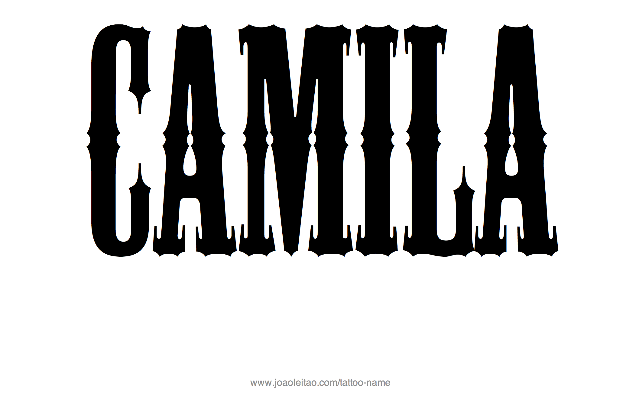 Tattoo Design Name Camila 