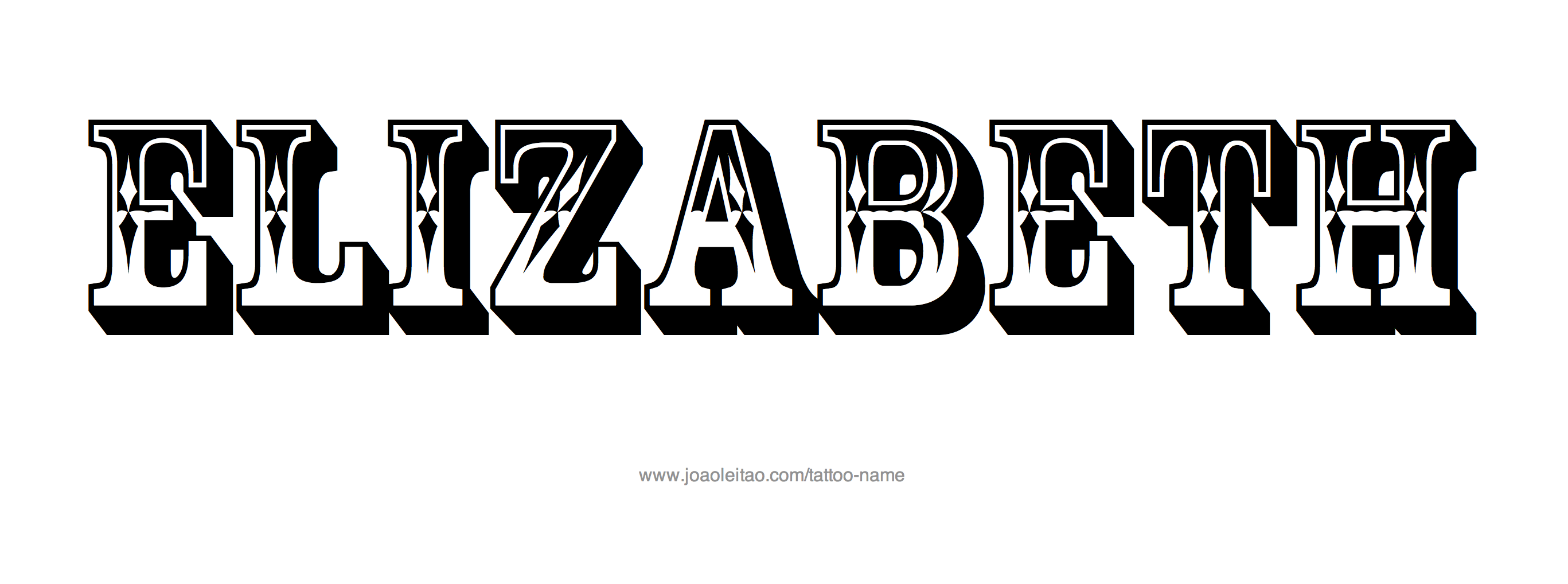 Tattoo Design Name Elizabeth 