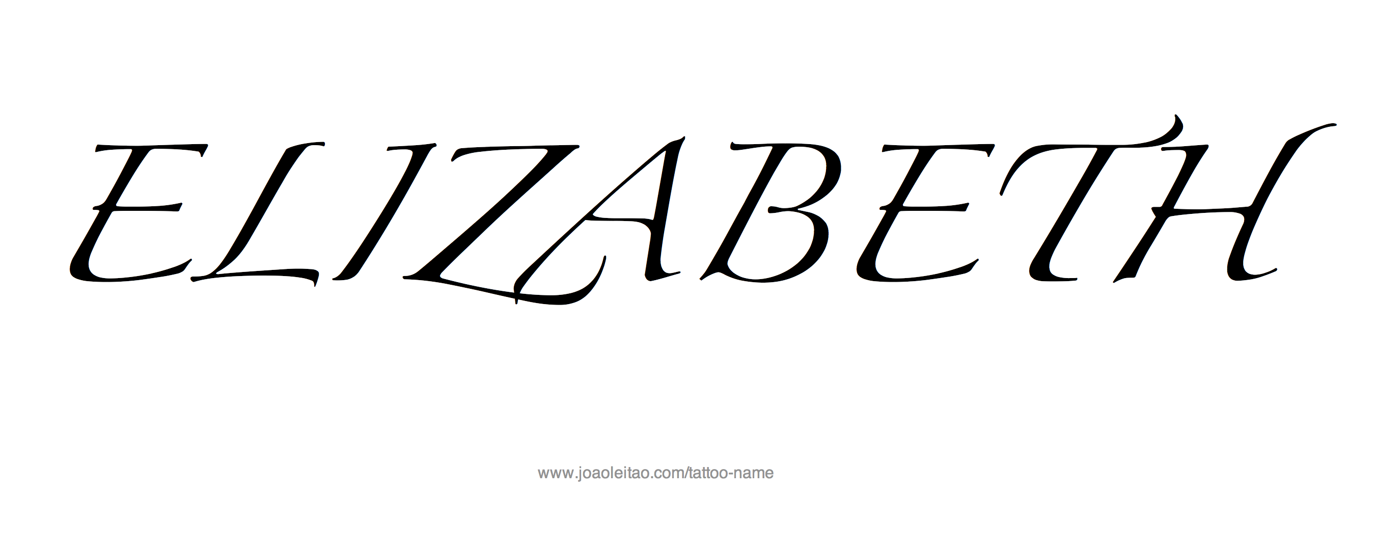 Tattoo Design Name Elizabeth 