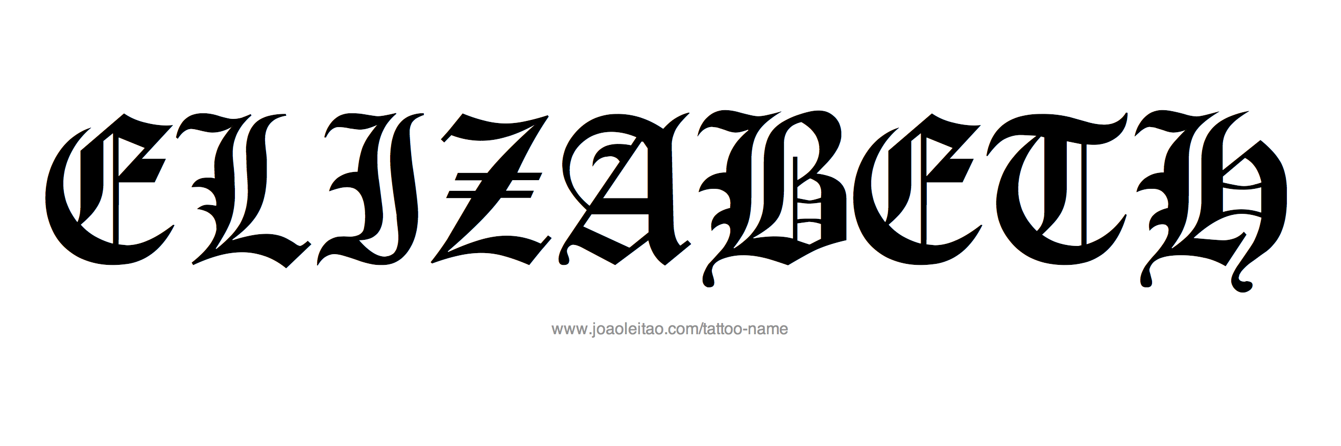 Tattoo Design Name Elizabeth 