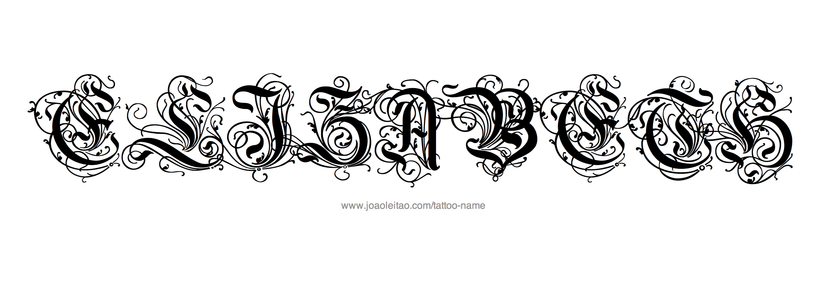 Tattoo Design Name Elizabeth 