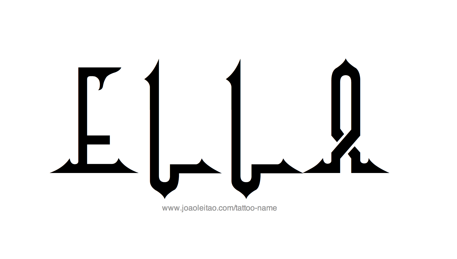 Tattoo Design Name Ella 