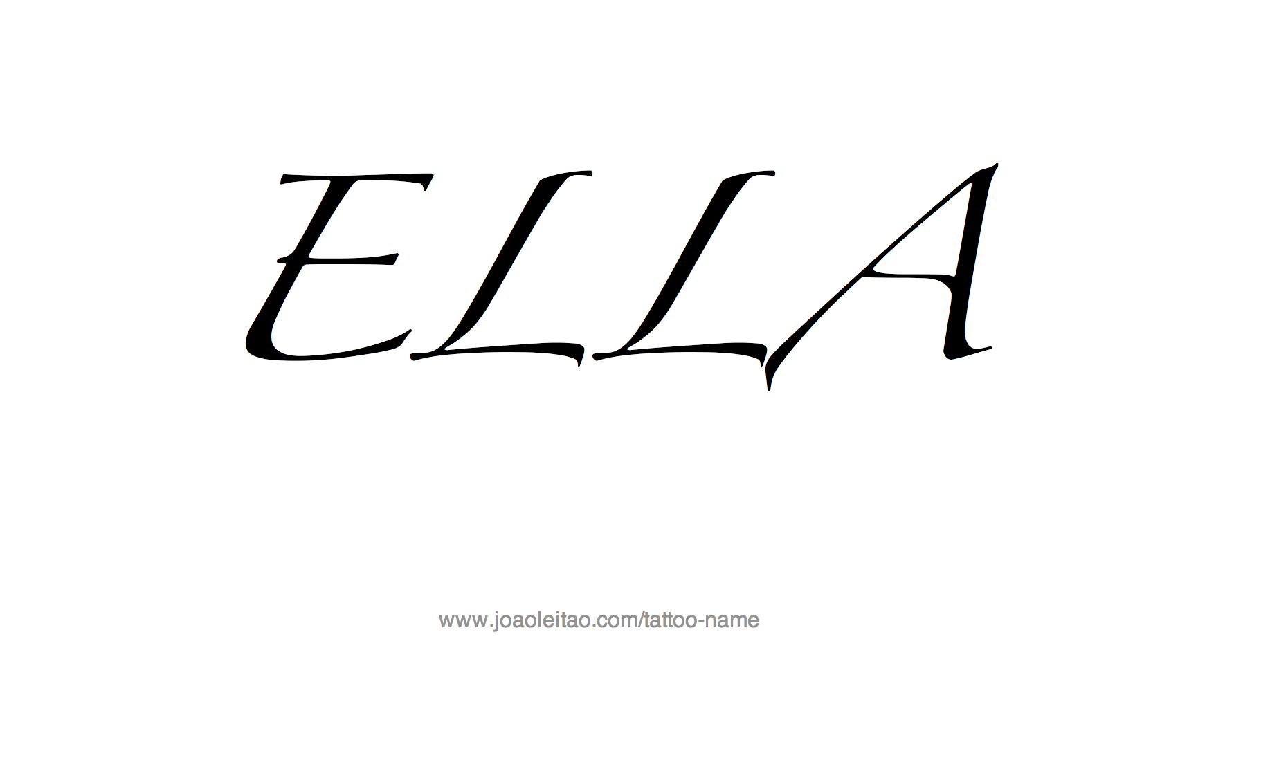 Tattoo Design Name Ella 