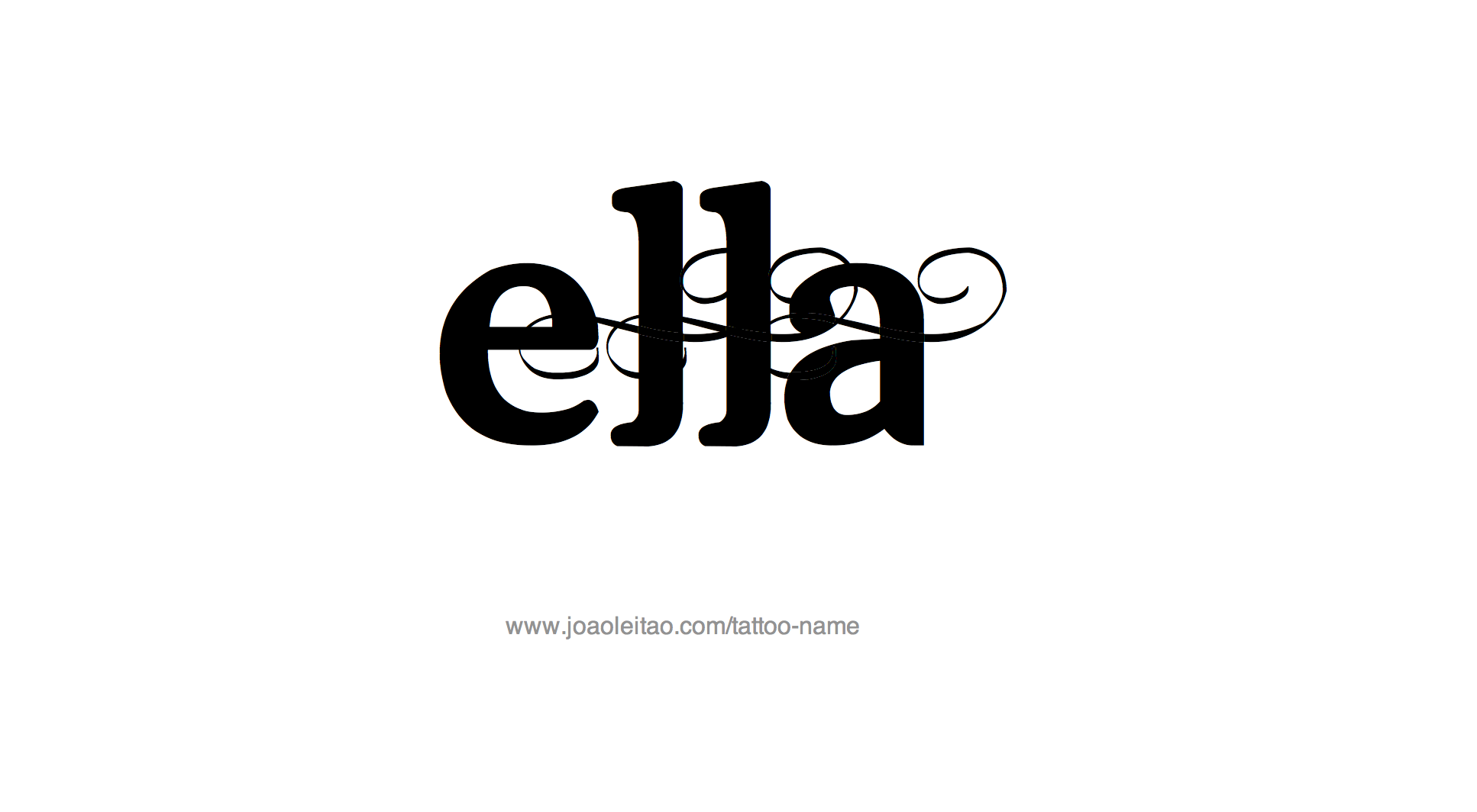 Tattoo Design Name Ella 