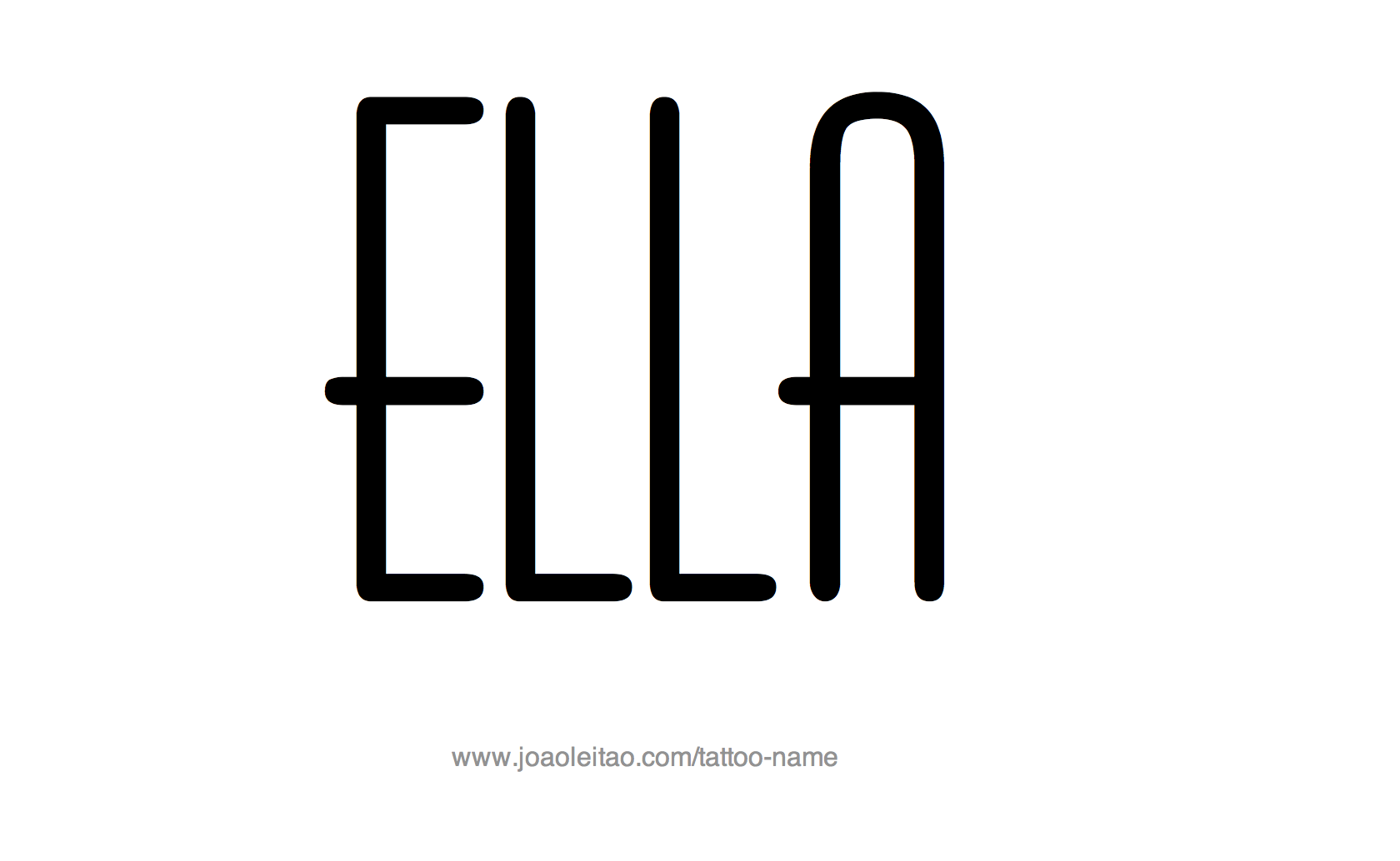 Tattoo Design Name Ella 