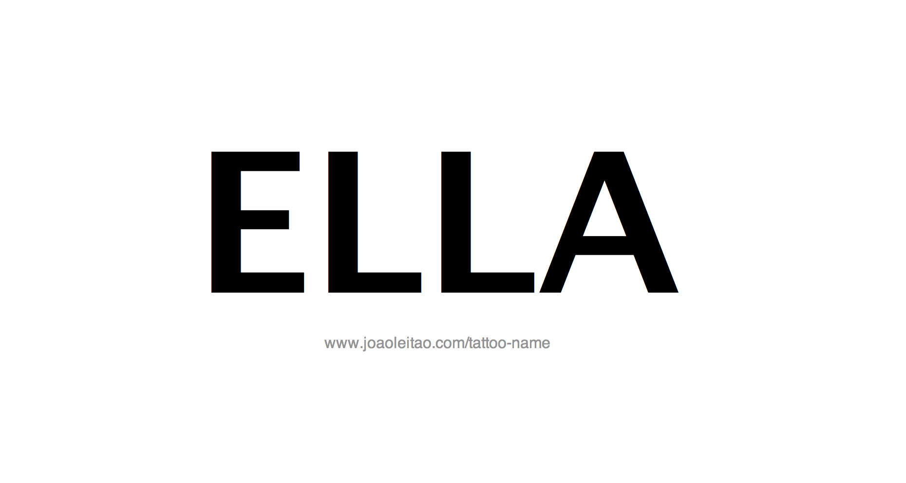 Tattoo Design Name Ella 