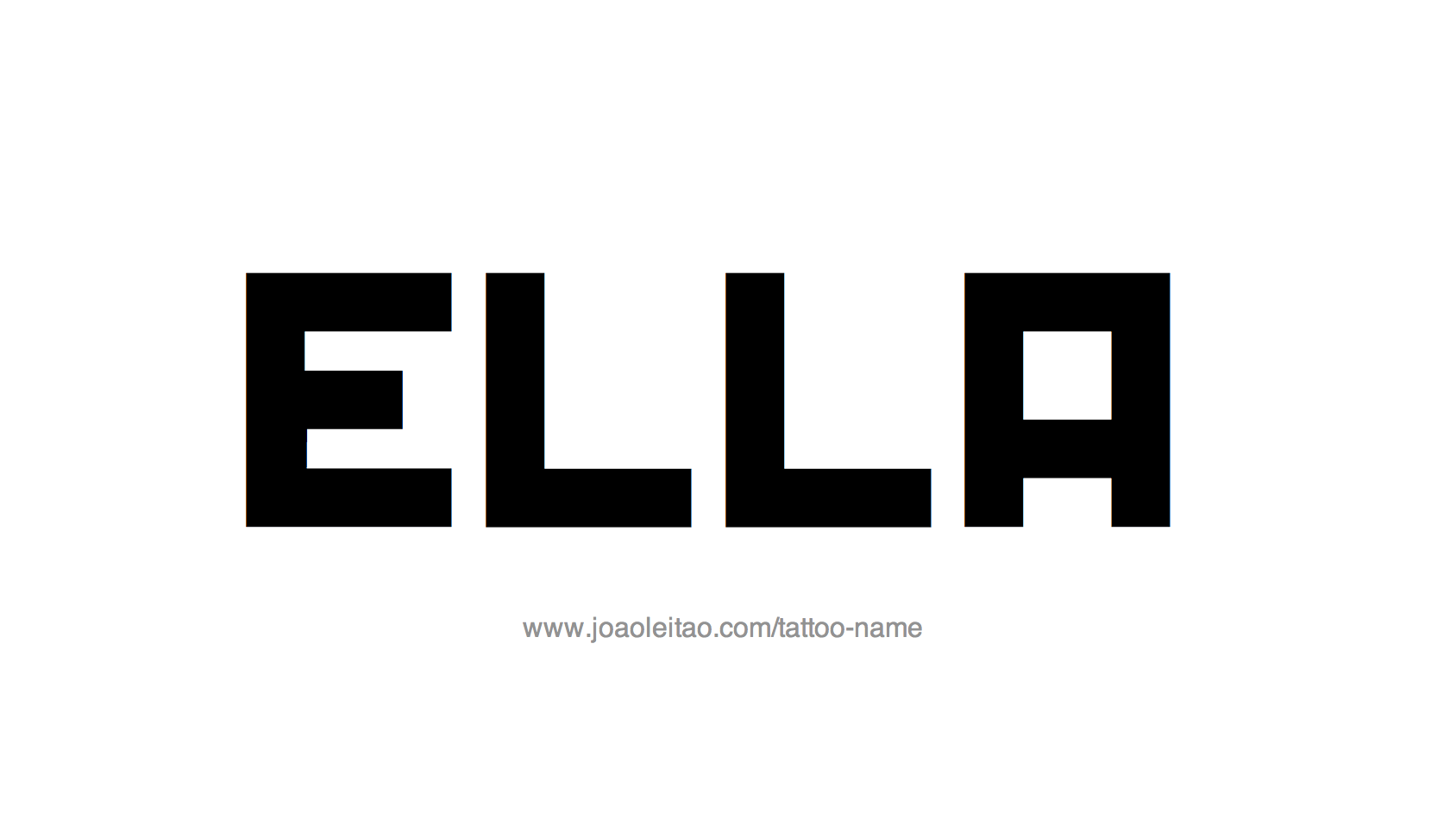 Tattoo Design Name Ella 