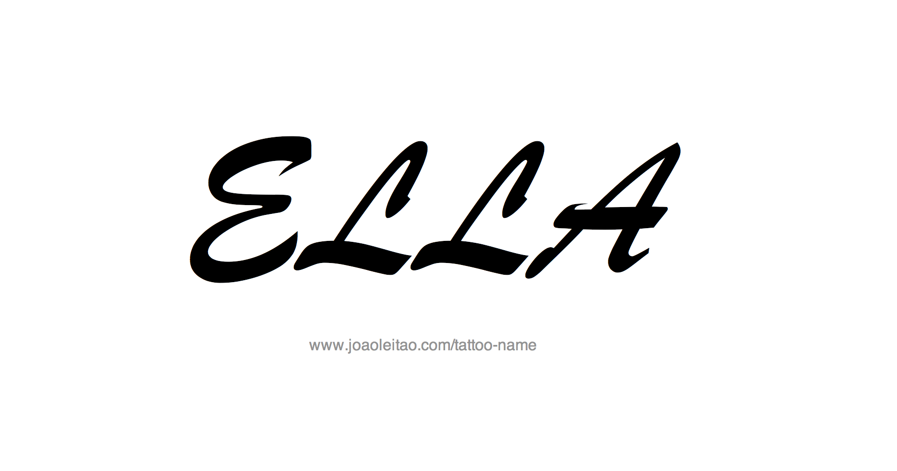 Tattoo Design Name Ella 