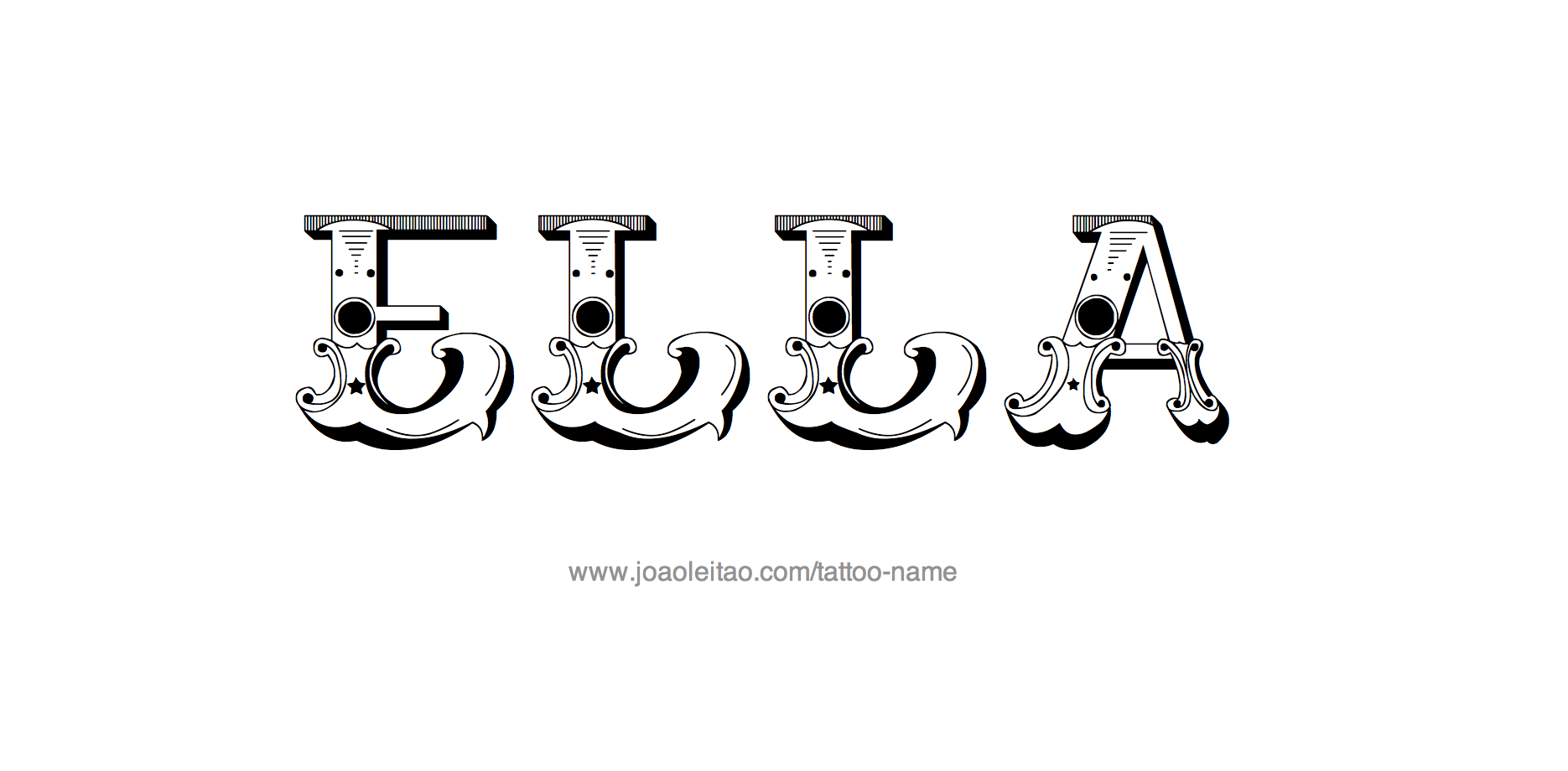 Tattoo Design Name Ella 