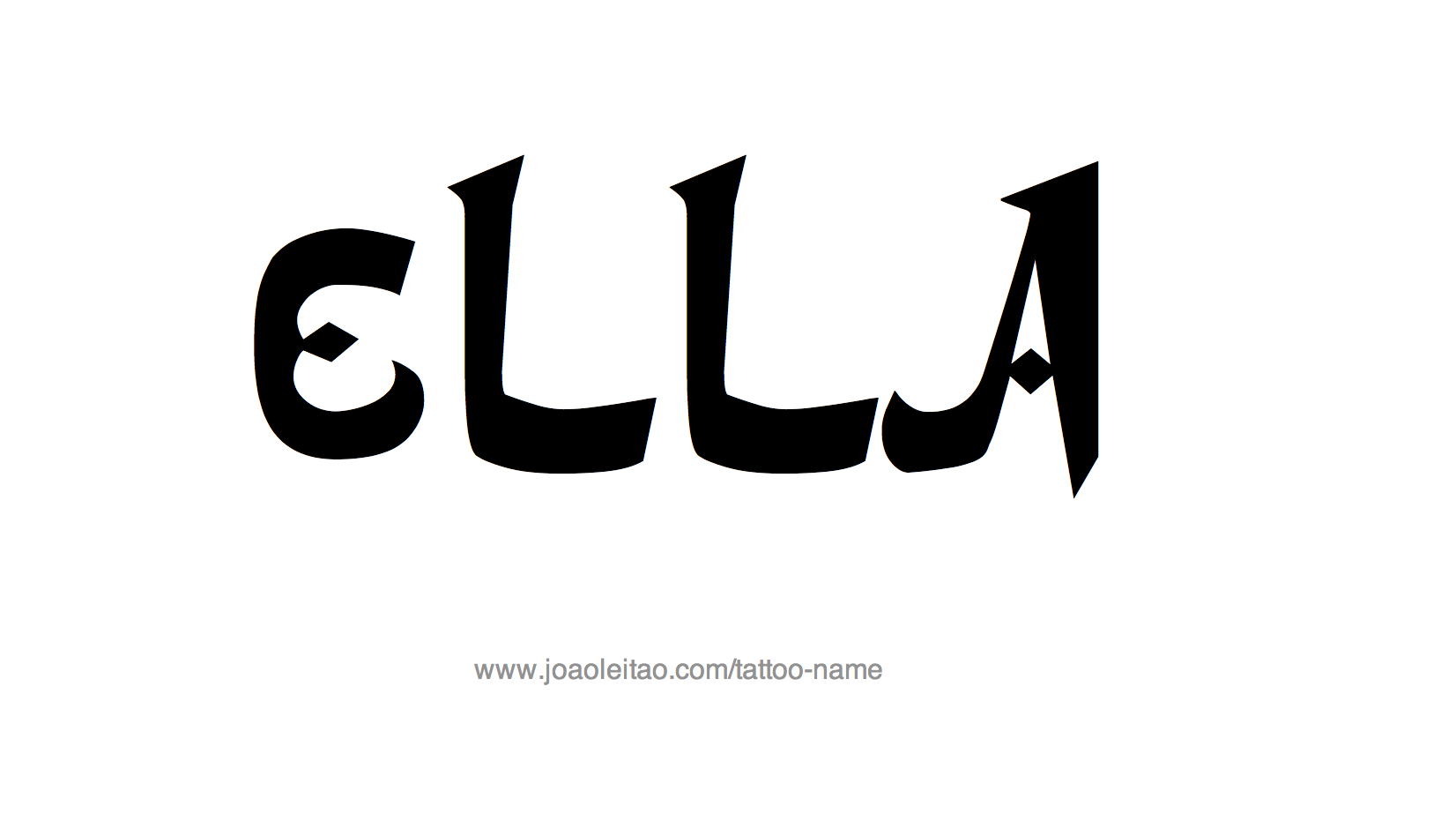 Tattoo Design Name Ella 