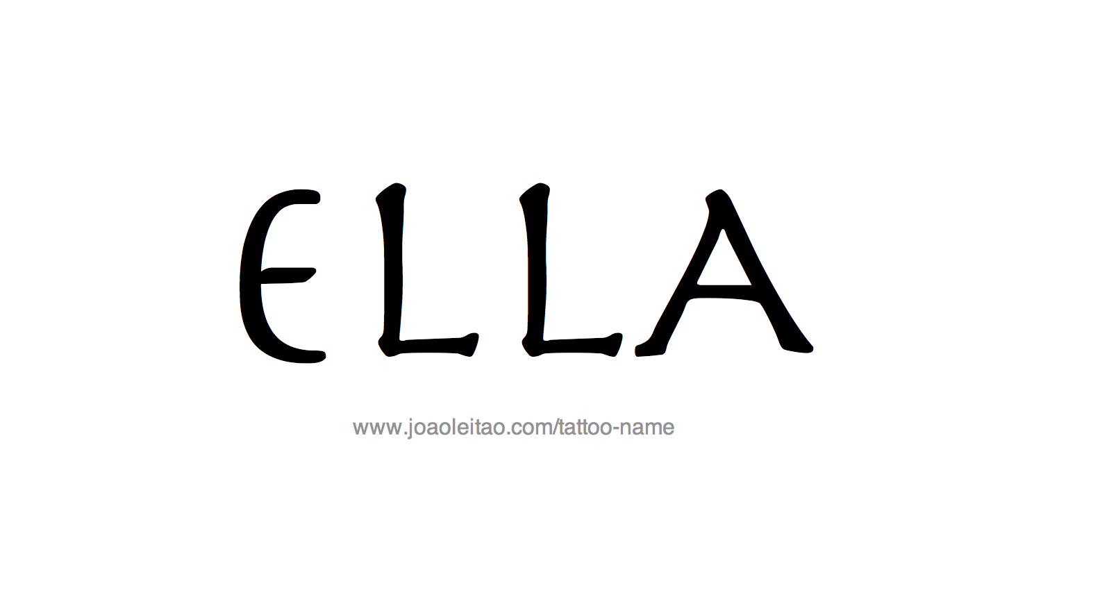 Tattoo Design Name Ella 