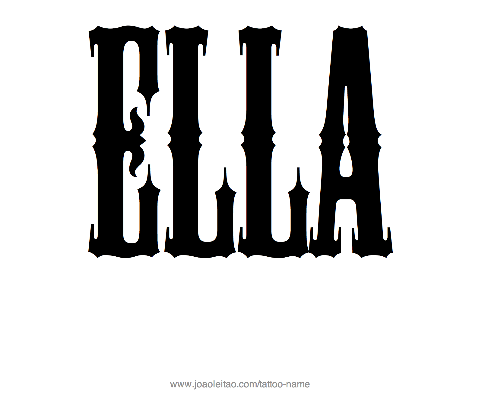 Tattoo Design Name Ella 