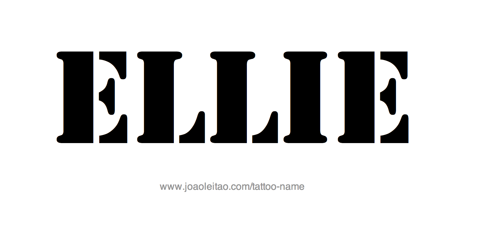 Tattoo Design Name Ellie 