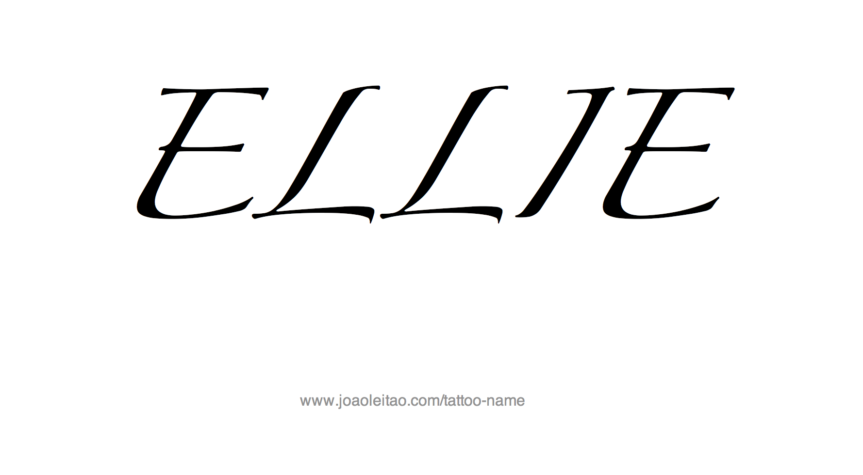 Tattoo Design Name Ellie 