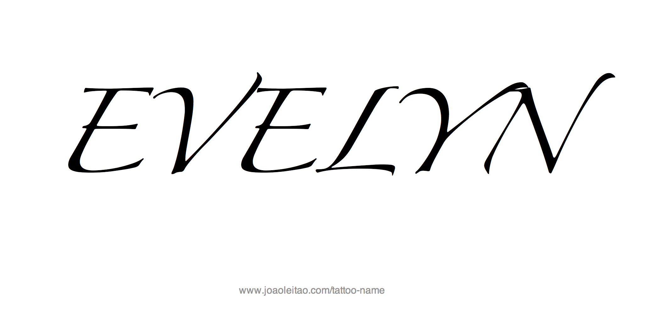 Tattoo Design Name Evelyn 