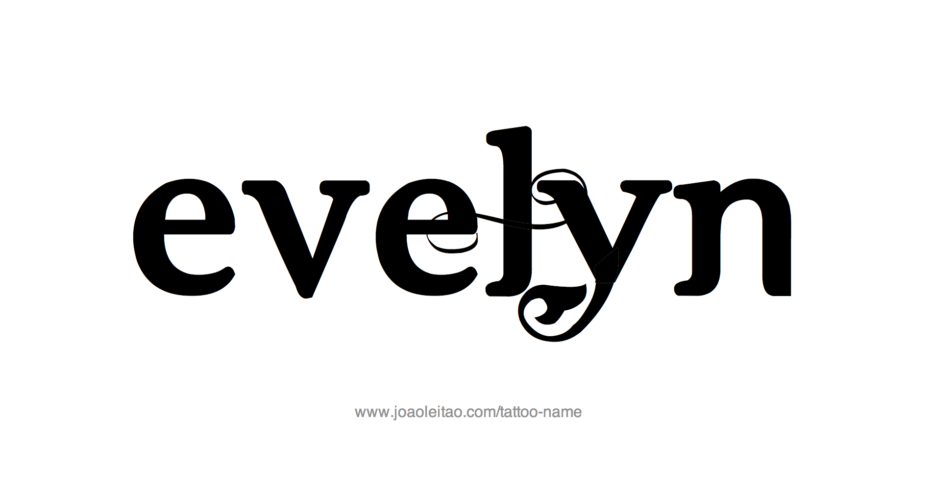 Tattoo Design Name Evelyn 