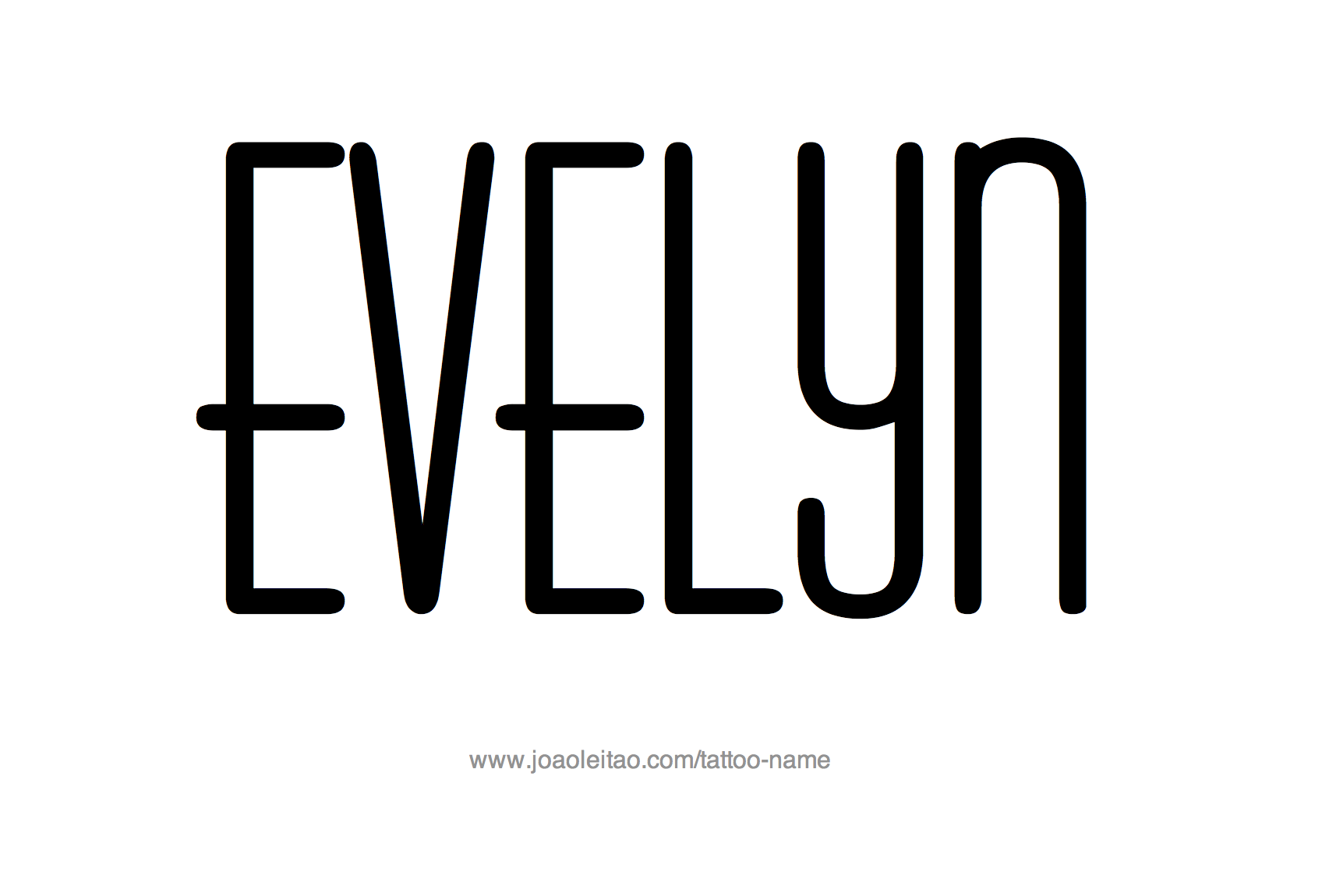 Tattoo Design Name Evelyn 