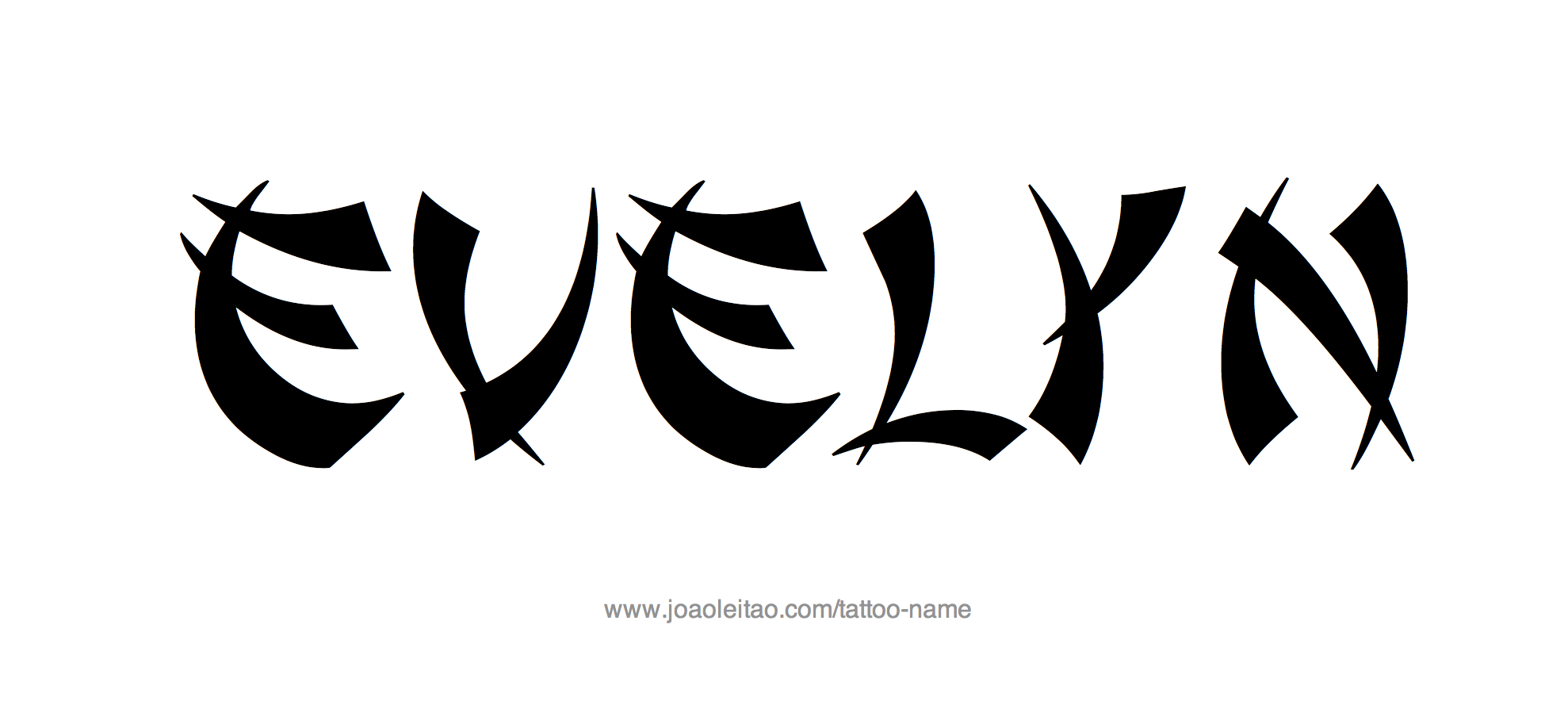 Tattoo Design Name Evelyn 