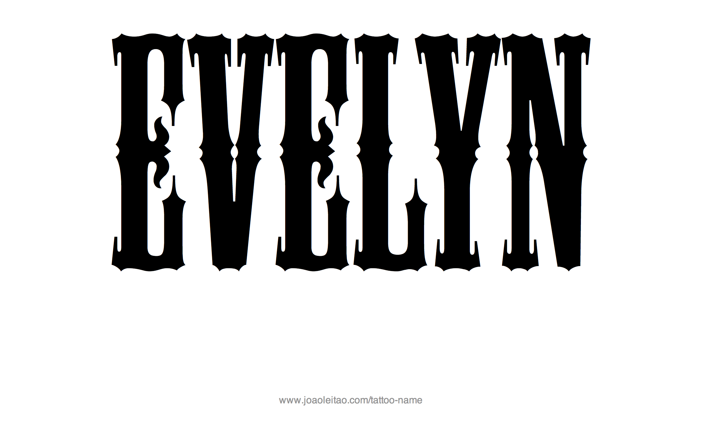 Tattoo Design Name Evelyn 