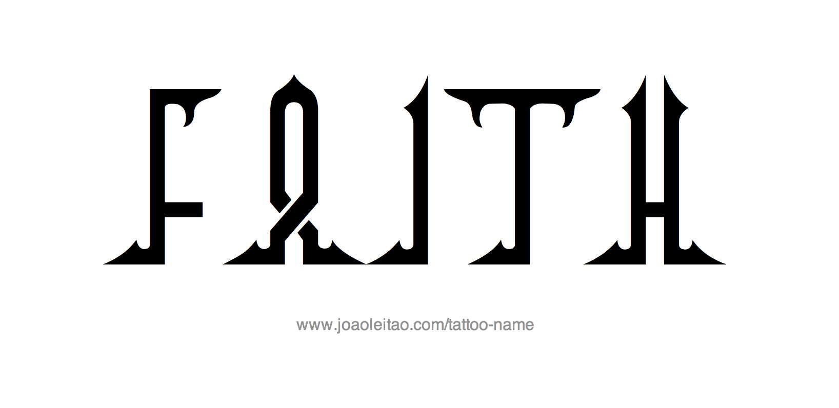 faith cursive tattoo font