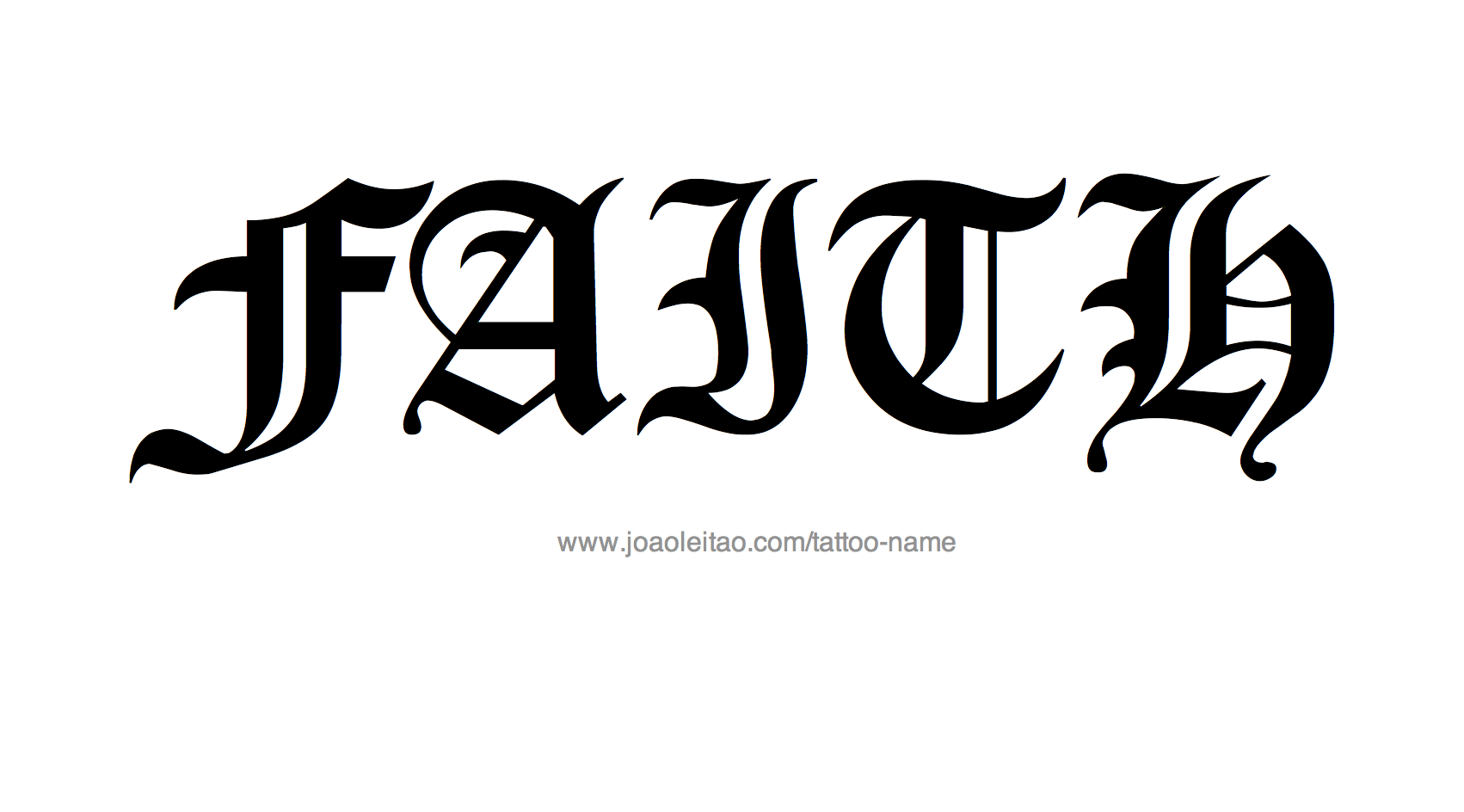 Faith эскиз тату
