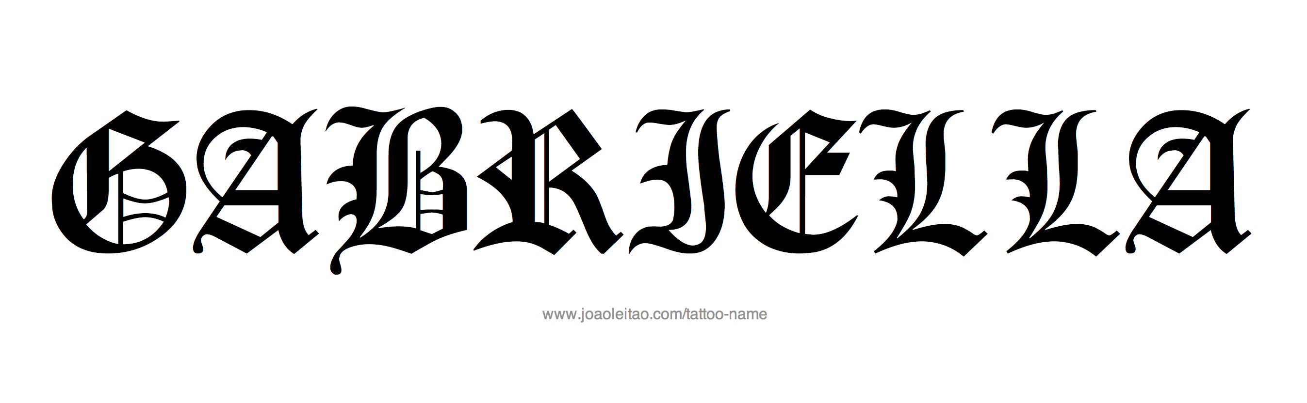 Tattoo Design Name Gabriella 