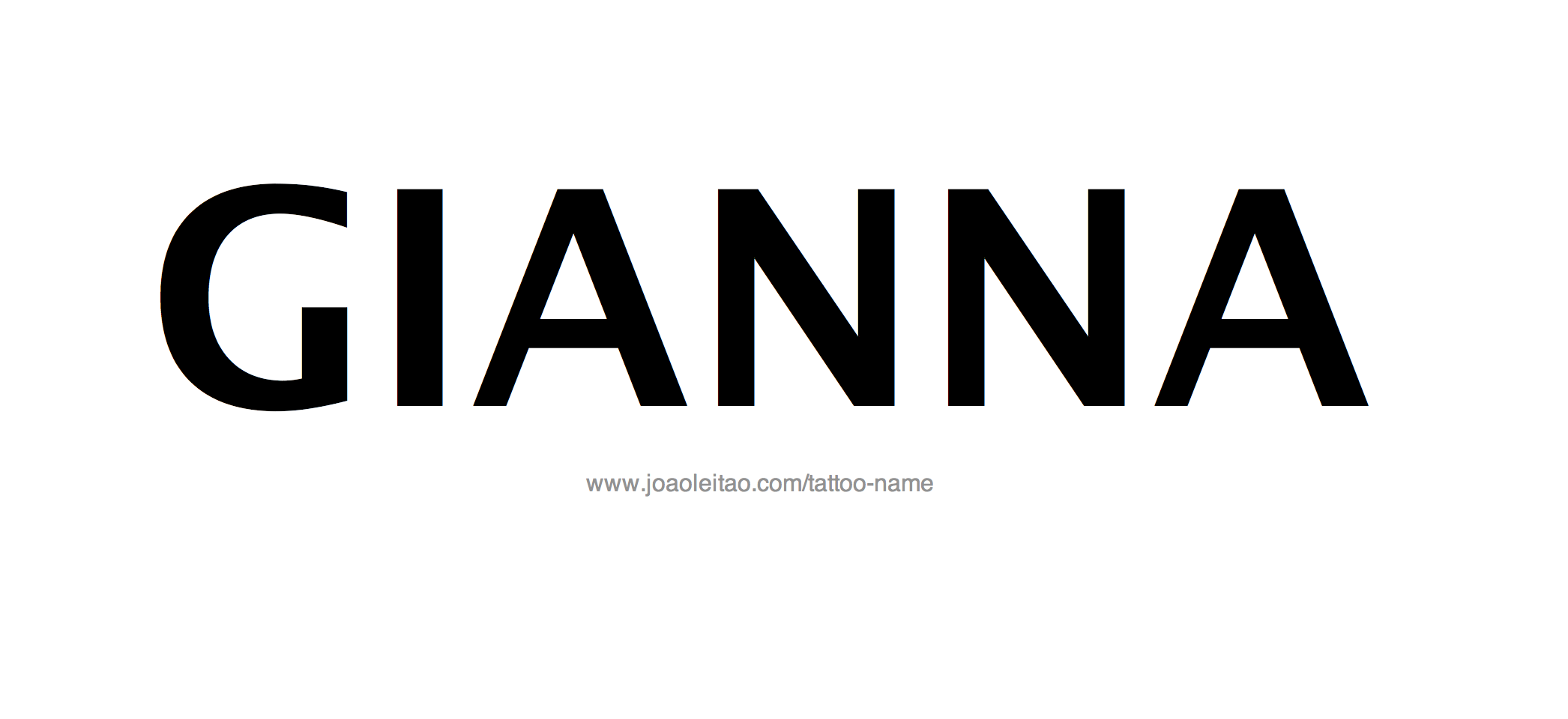 Tattoo Design Name Gianna 