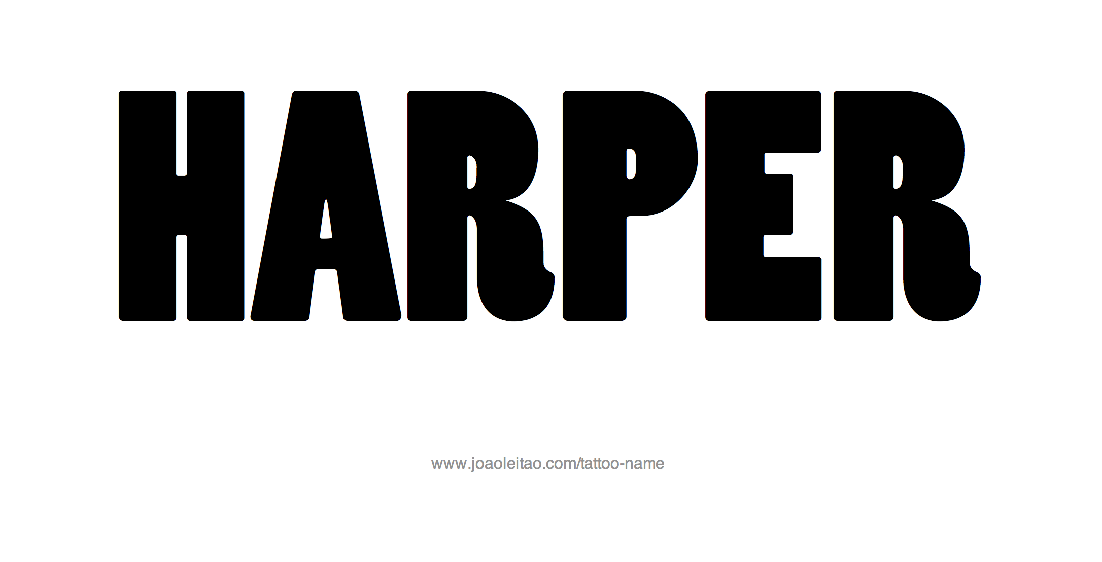 Tattoo Design Name Harper 