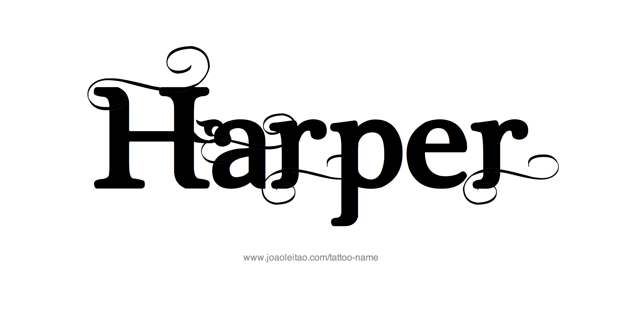 Harper Name Tattoo Designs