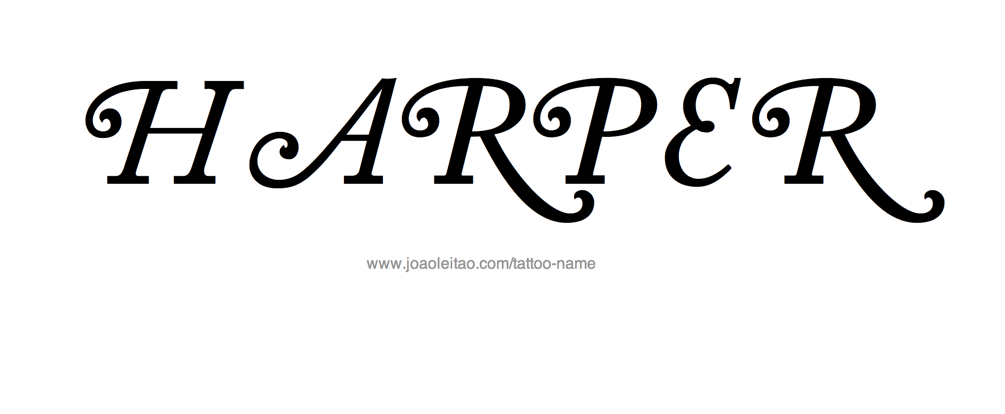 Harper Name Tattoo Designs