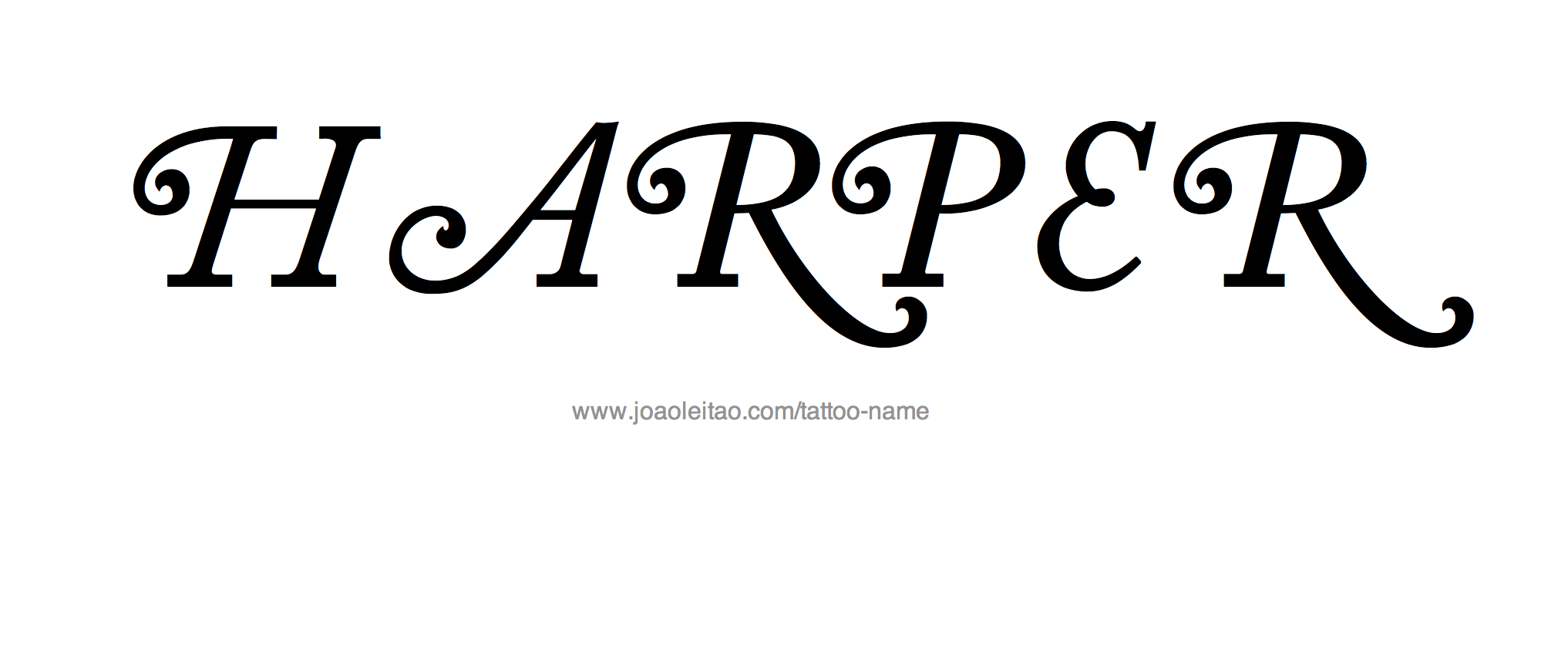 Tattoo Design Name Harper 